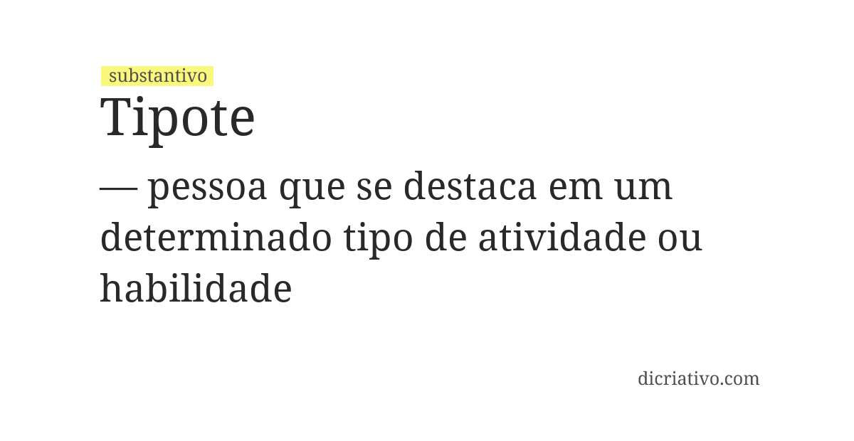 Significado de tipote