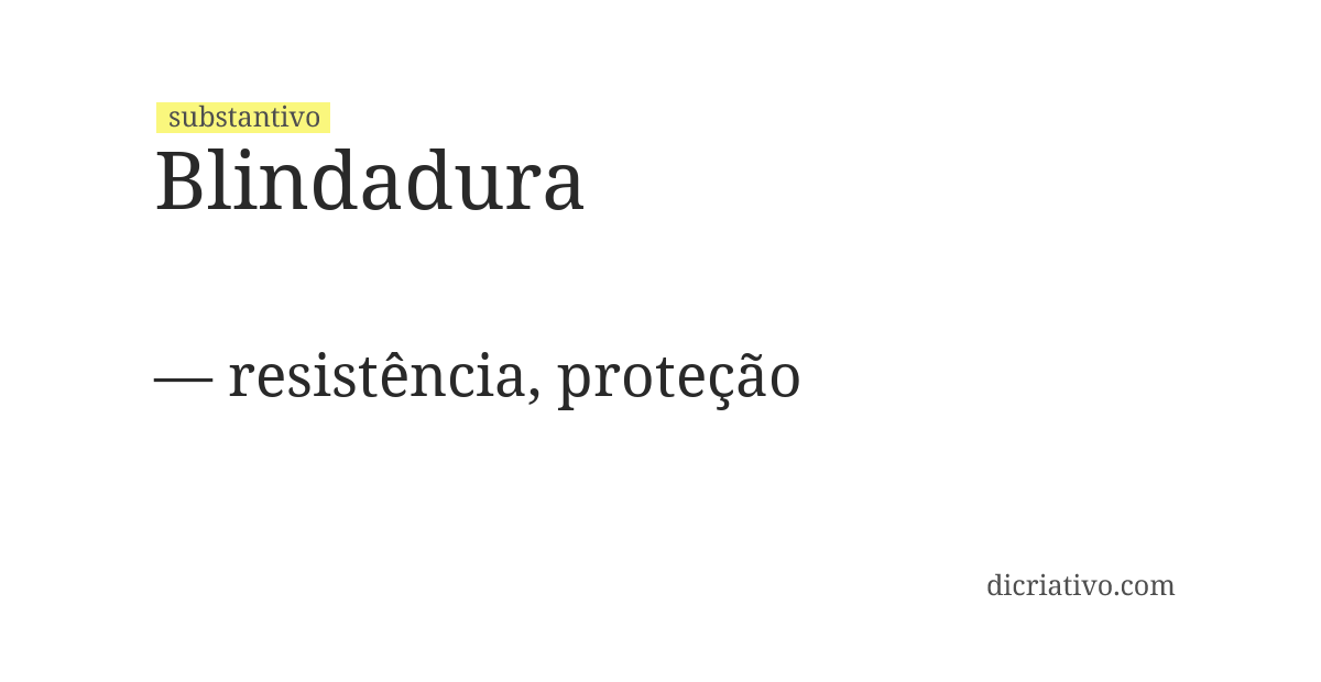 Significado de blindadura