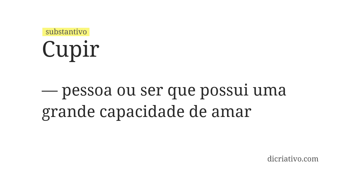 Significado de cupir