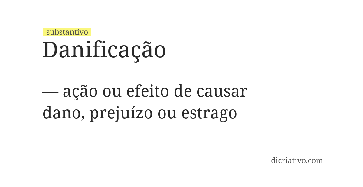 Significado de danificação