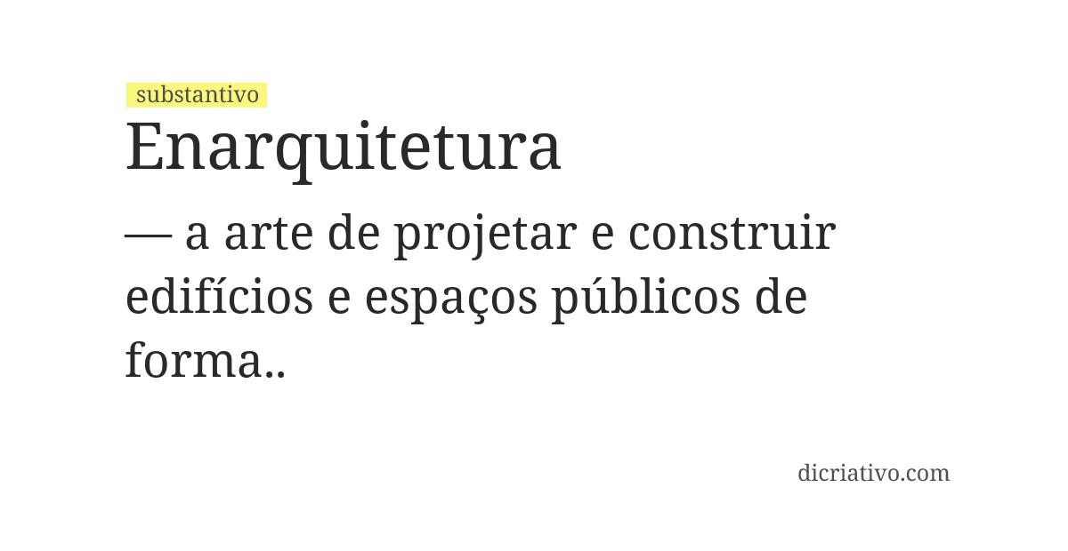 Significado de enarquitetura