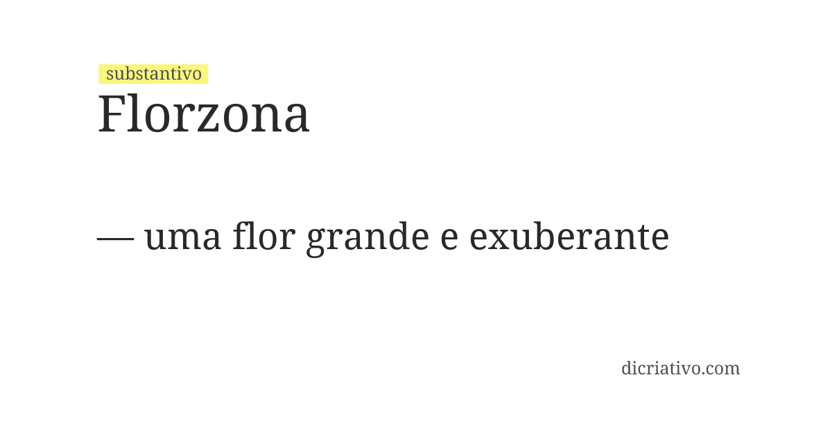 Significado de florzona