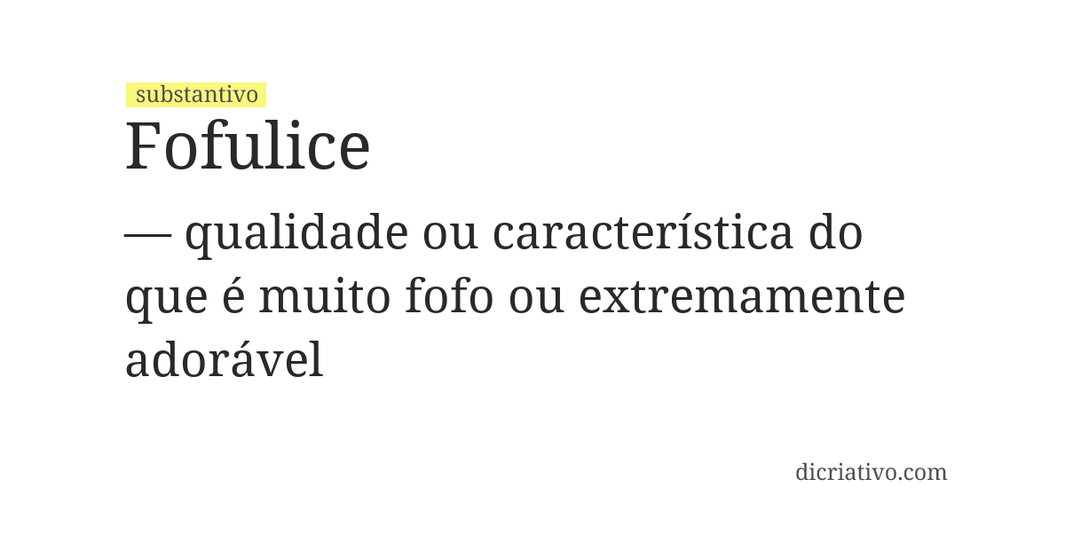 Significado de fofulice
