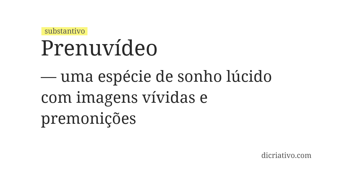 Significado de prenuvídeo