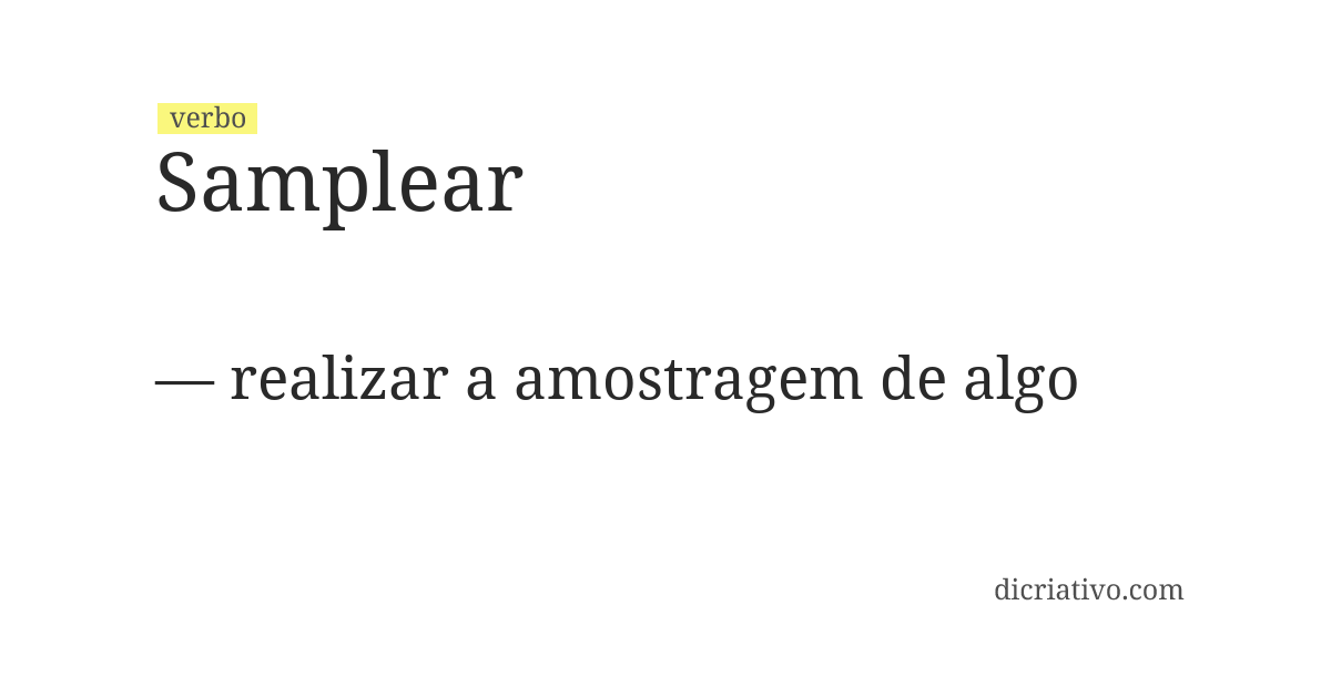 Significado de samplear
