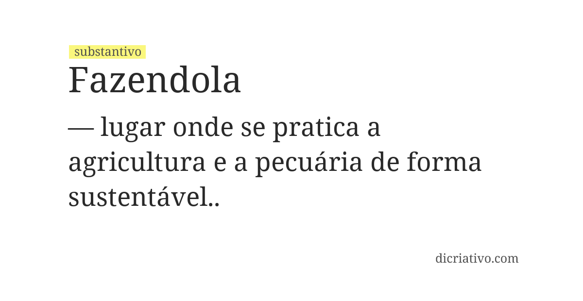 Significado de fazendola