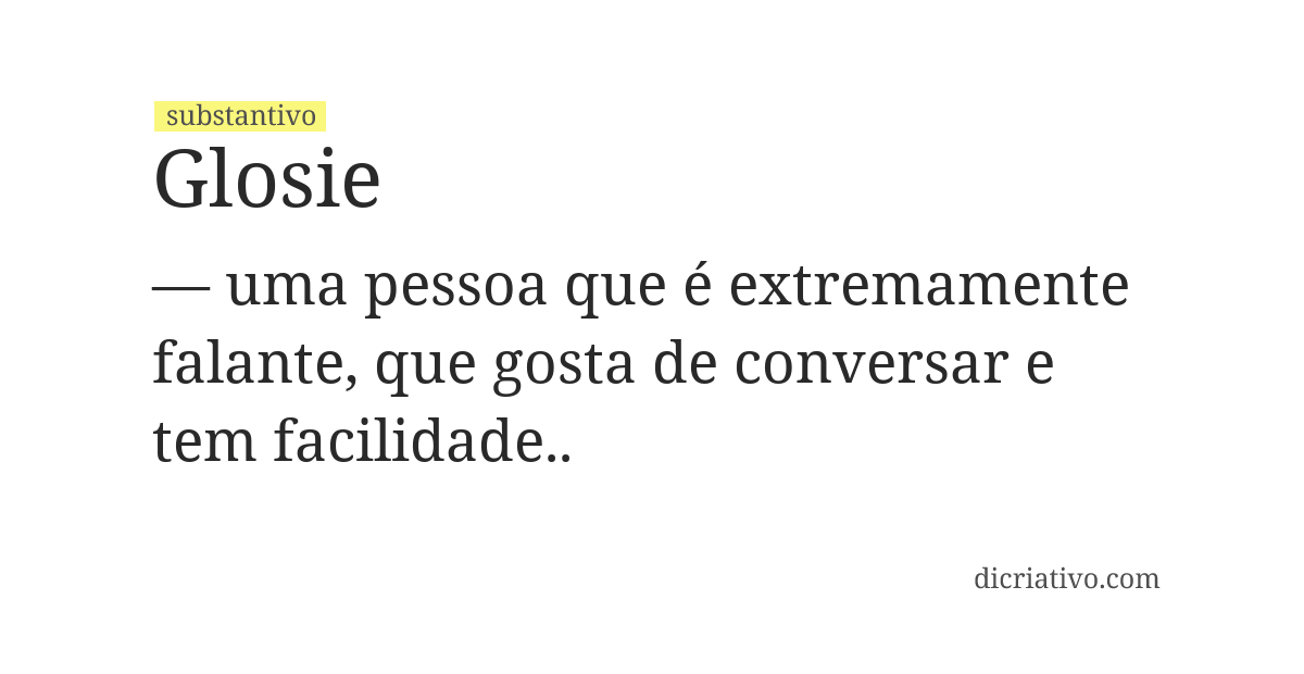 Significado de glosie
