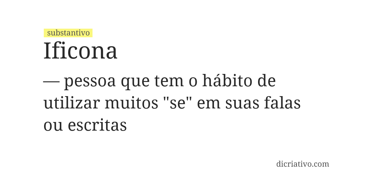 Significado de ificona