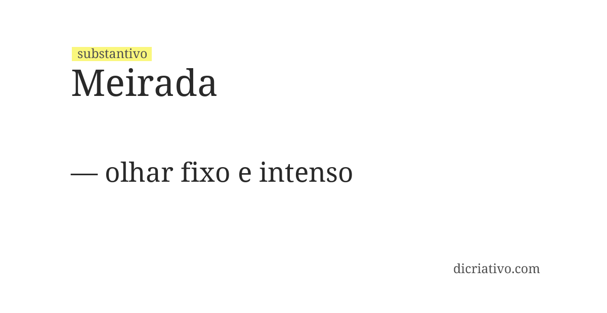 Significado de meirada