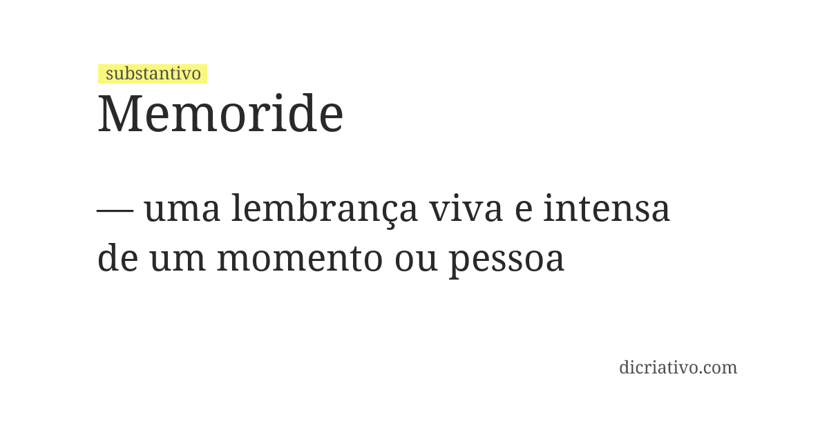 Significado de memoride