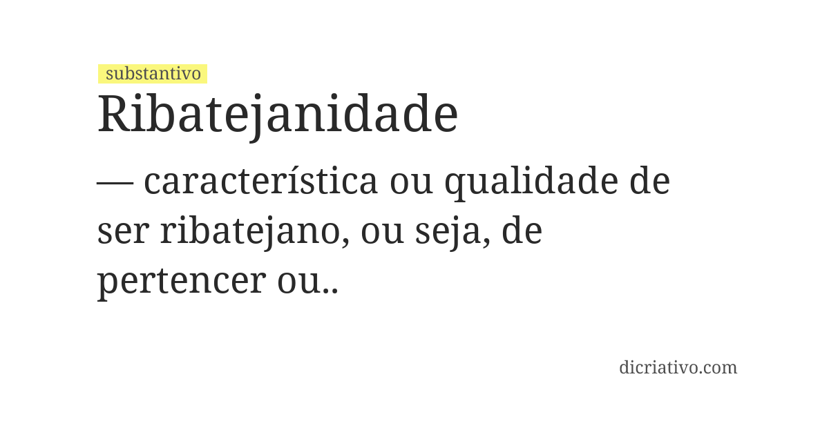 Significado de ribatejanidade