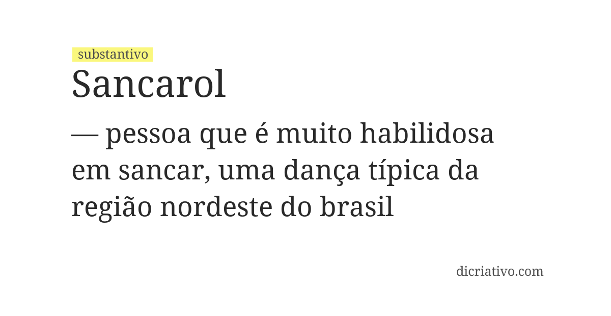 Significado de sancarol