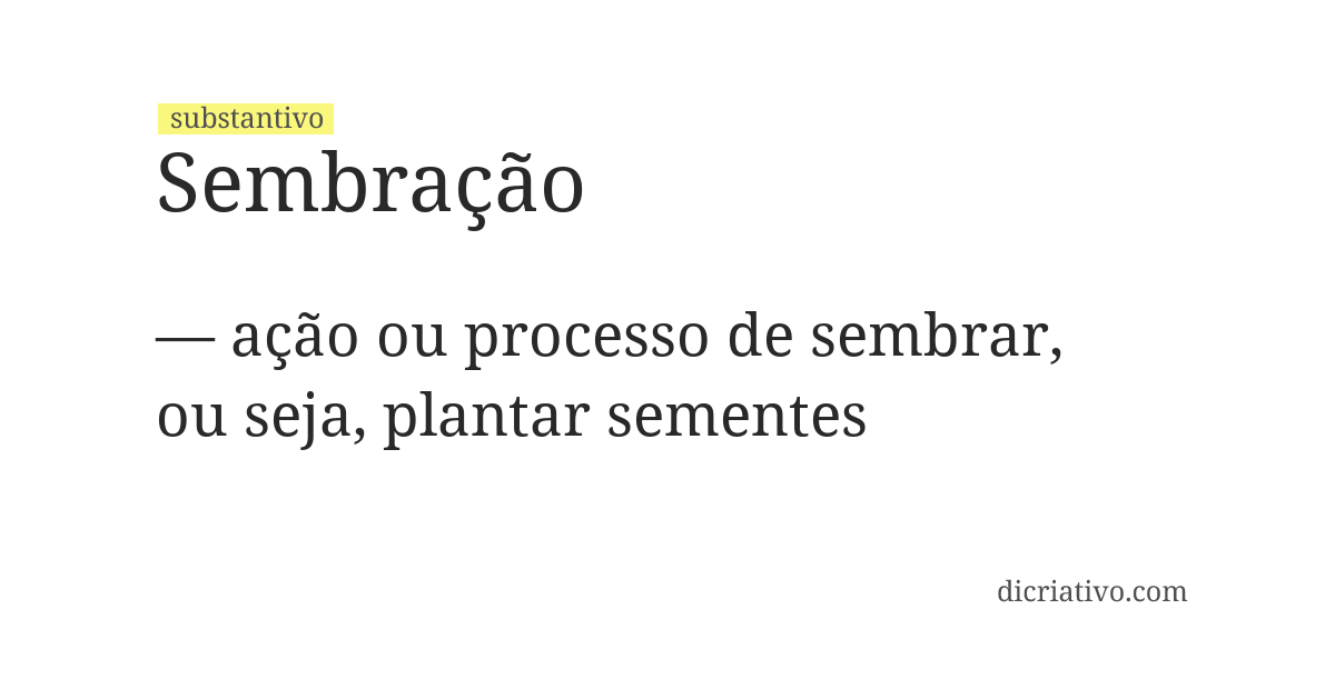 Significado de sembração