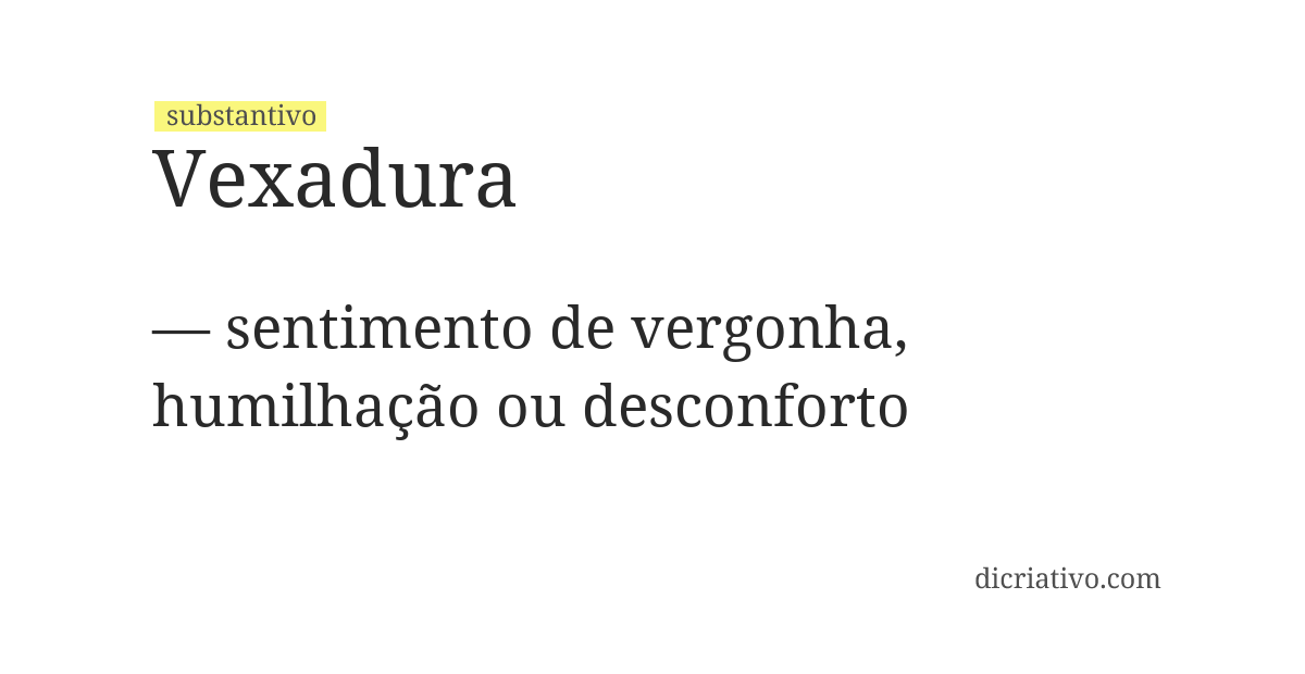 Significado de vexadura