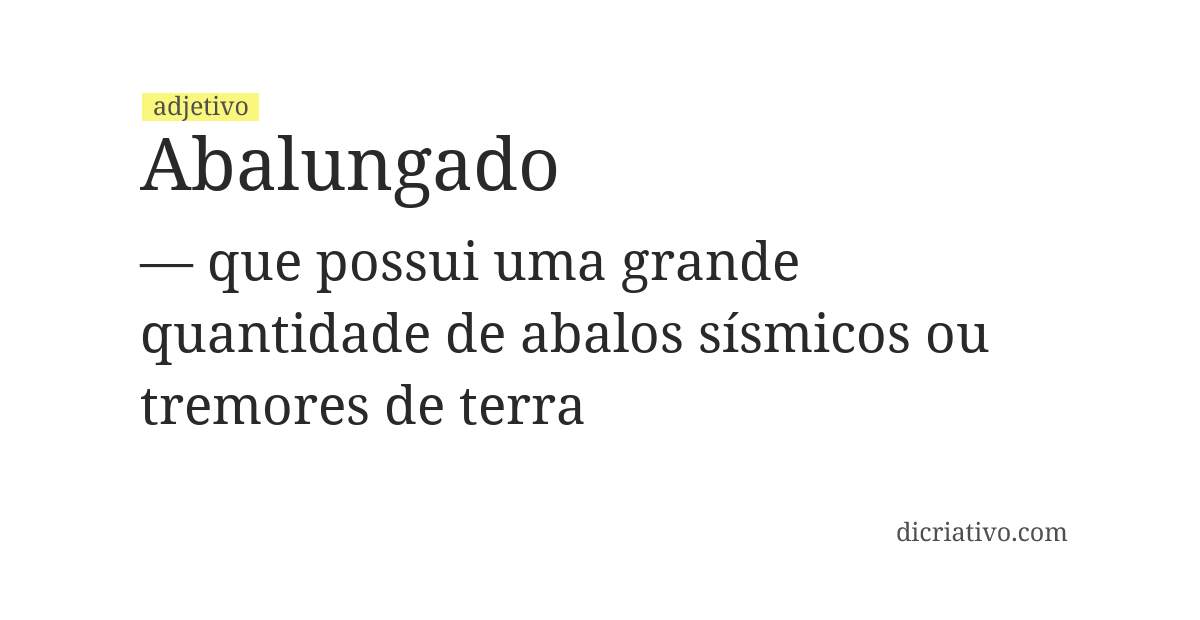Significado de abalungado