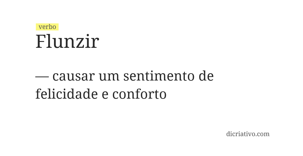 Significado de flunzir