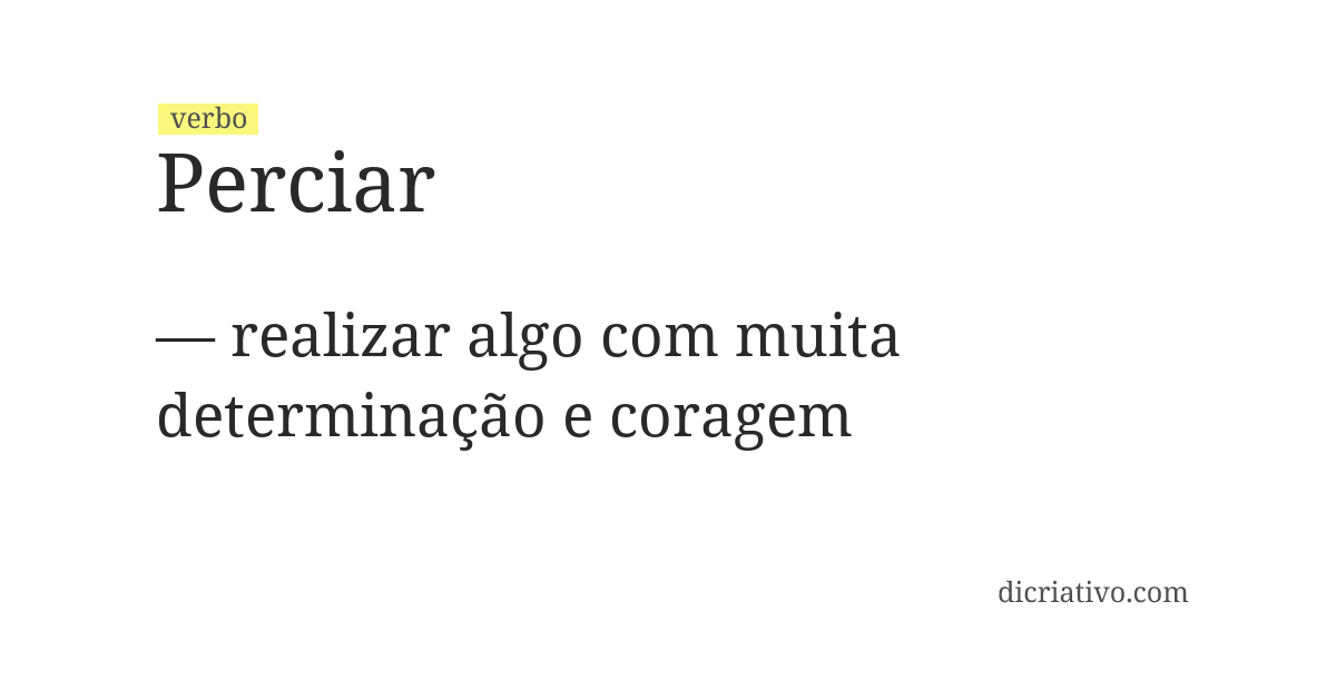 Significado de perciar