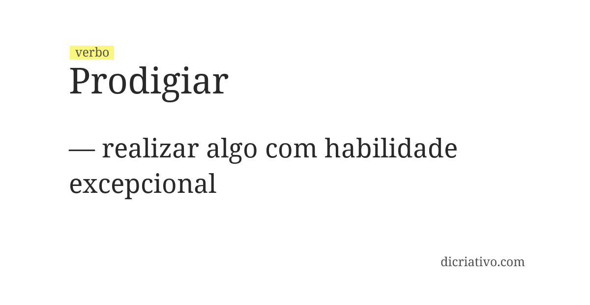 Significado de prodigiar