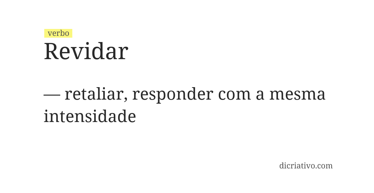 Significado de revidar