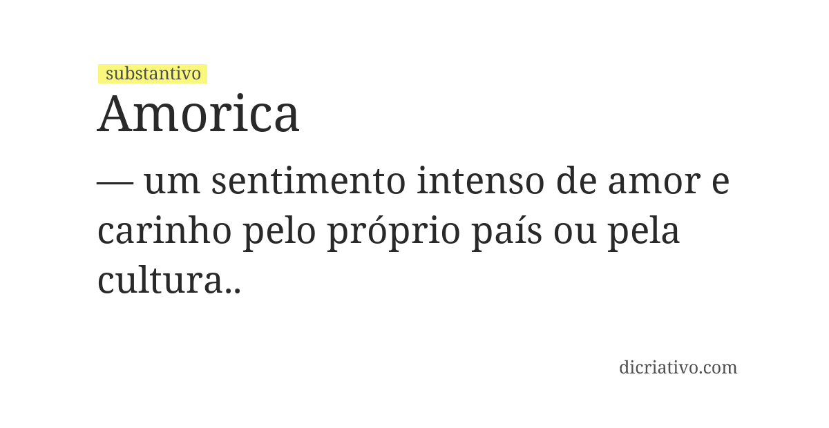 Significado de amorica