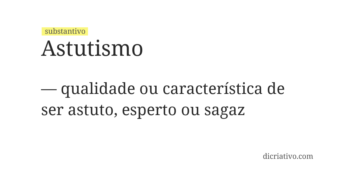 Significado de astutismo