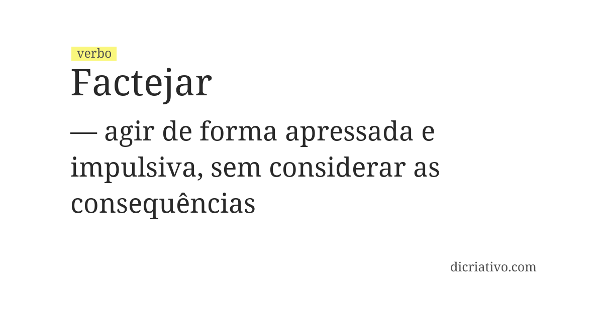Significado de factejar