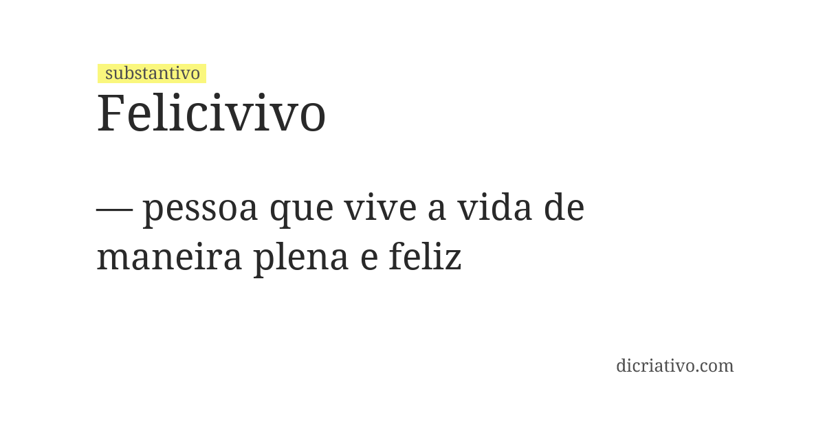Significado de felicivivo