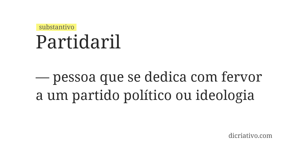 Significado de partidaril