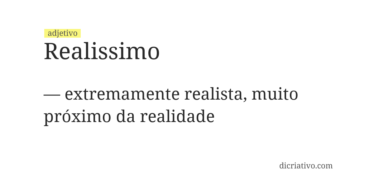 Significado de realissimo