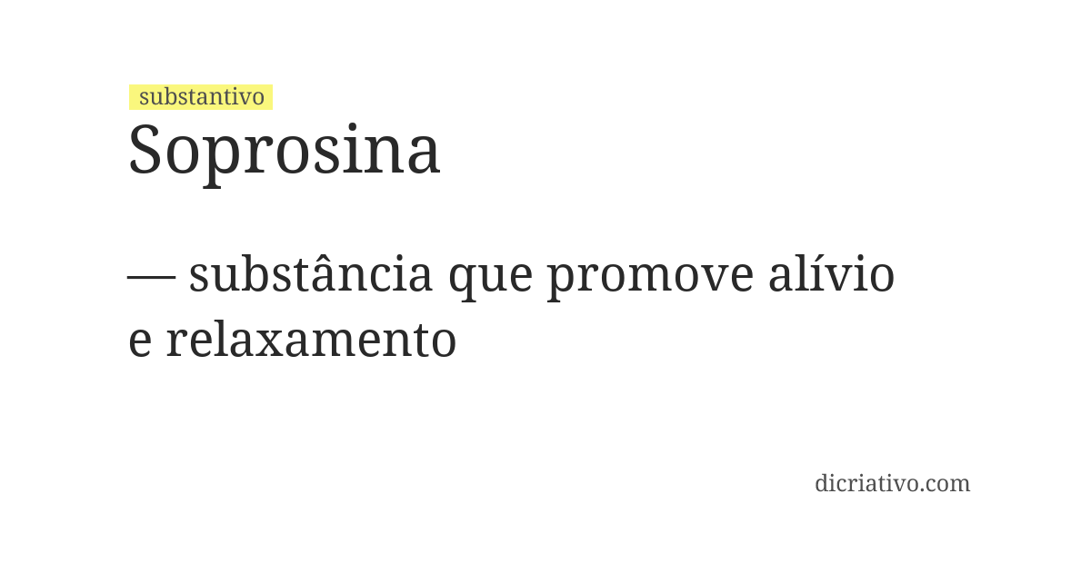 Significado de soprosina