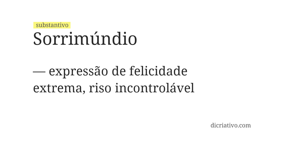 Significado de sorrimúndio