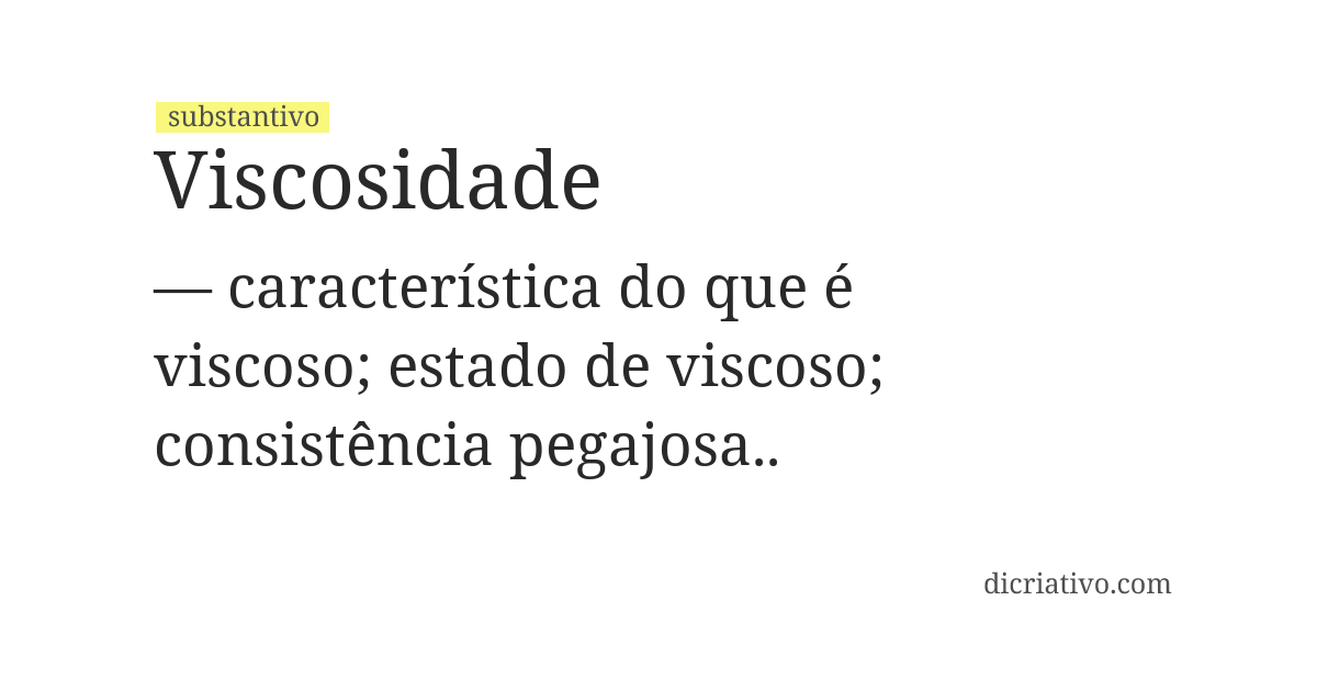 Significado de viscosidade