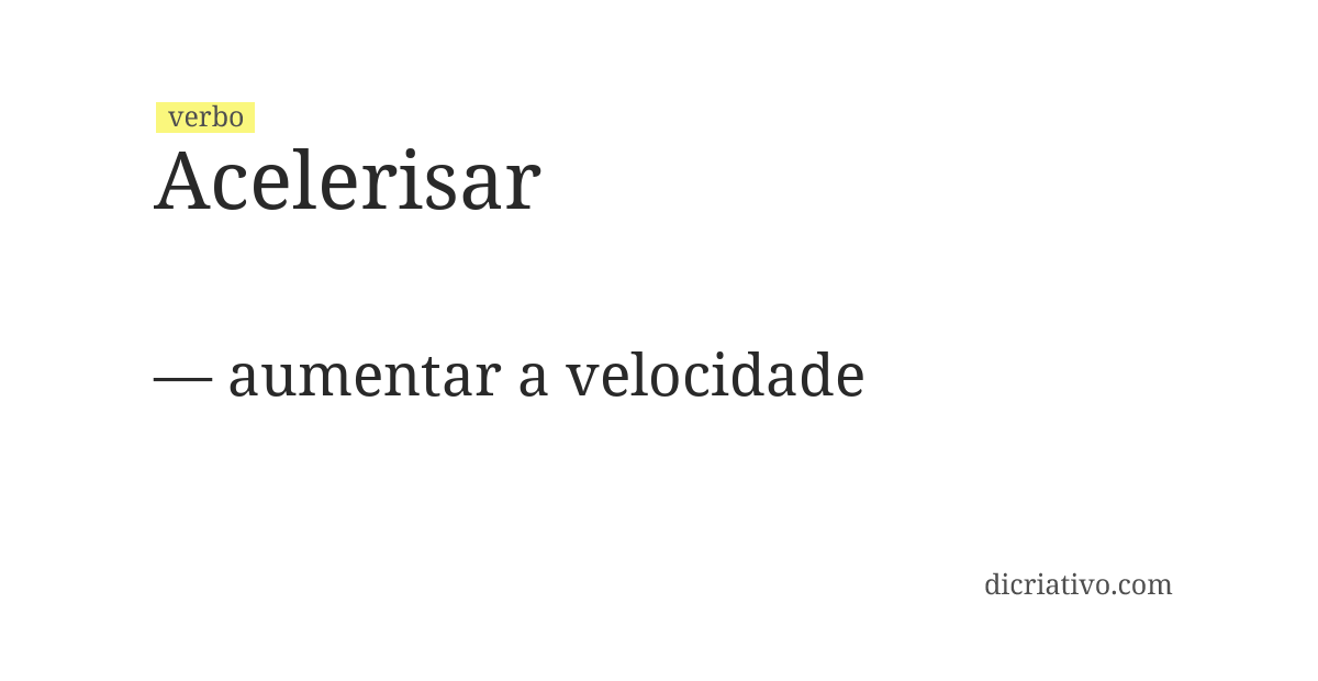 Significado de acelerisar