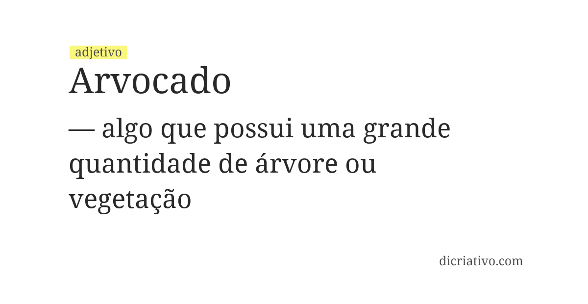 Significado de arvocado
