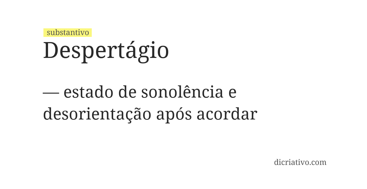 Significado de despertágio