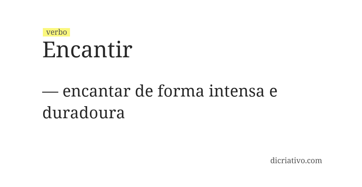 Significado de encantir