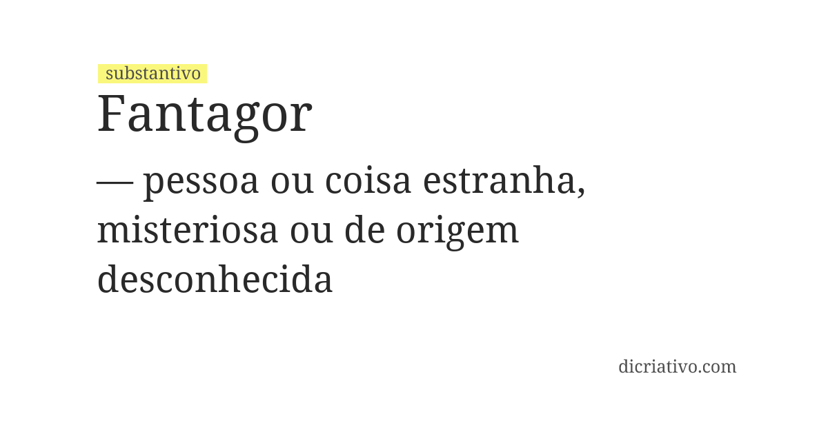 Significado de fantagor