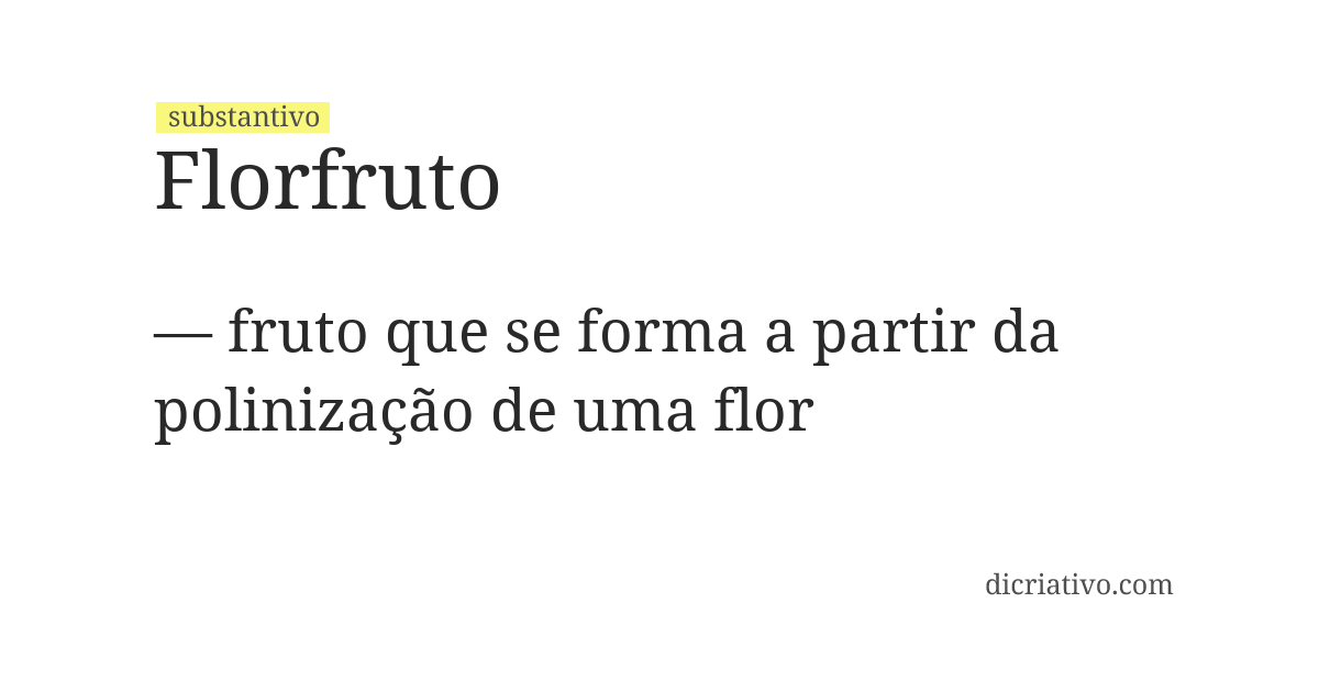Significado de florfruto
