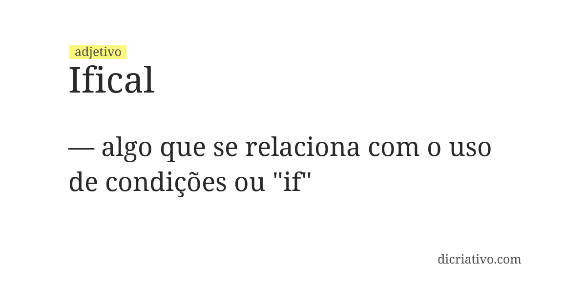 Significado de ifical