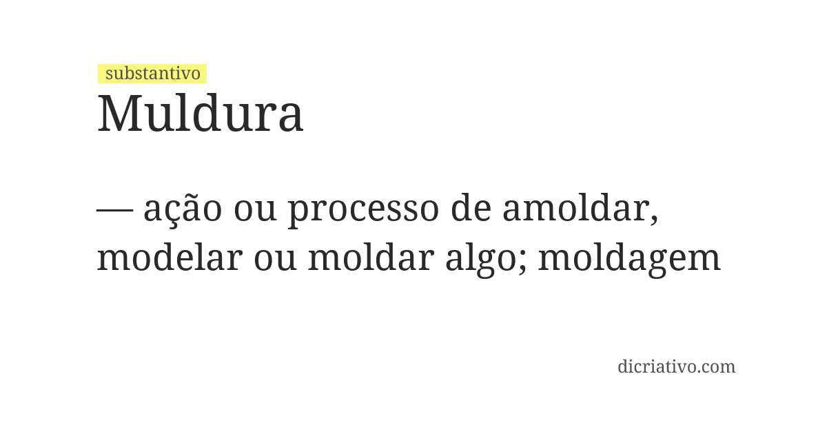 Significado de muldura