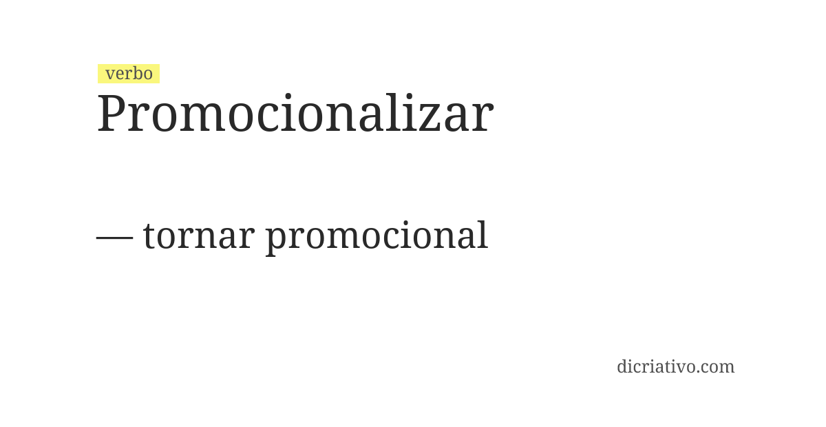 Significado de promocionalizar