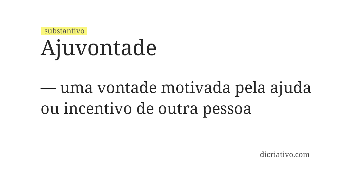 Significado de ajuvontade