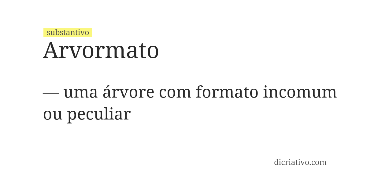 Significado de arvormato