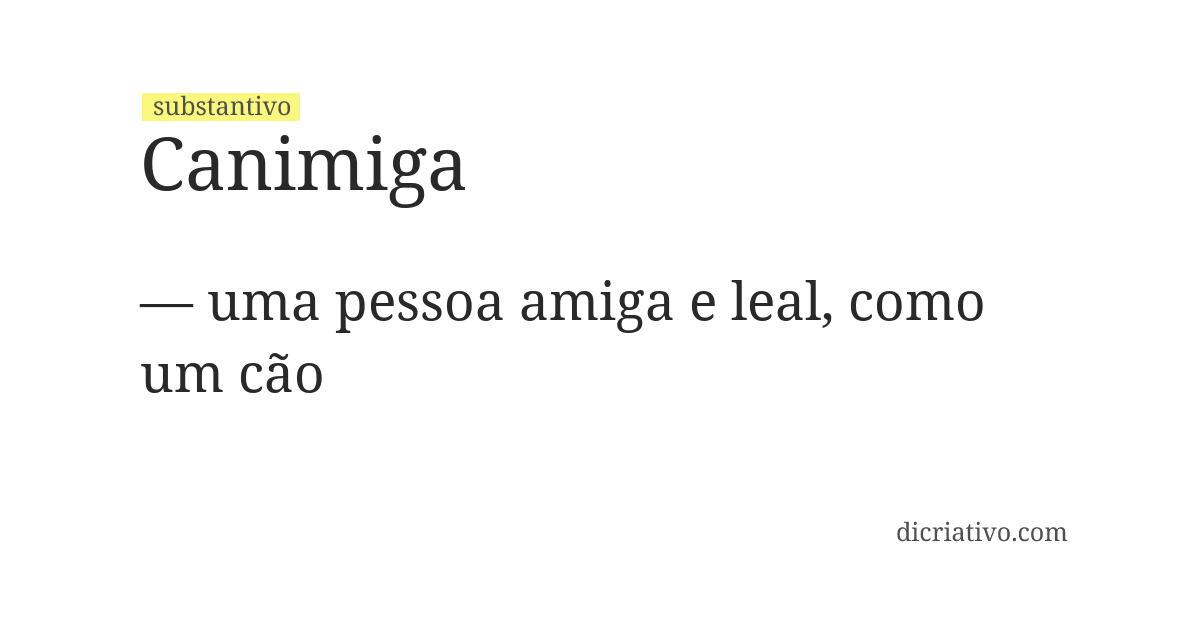 Significado de canimiga