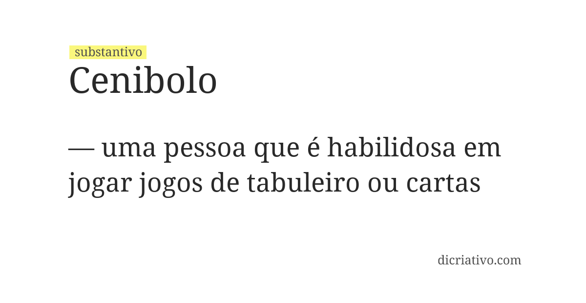 Significado de cenibolo