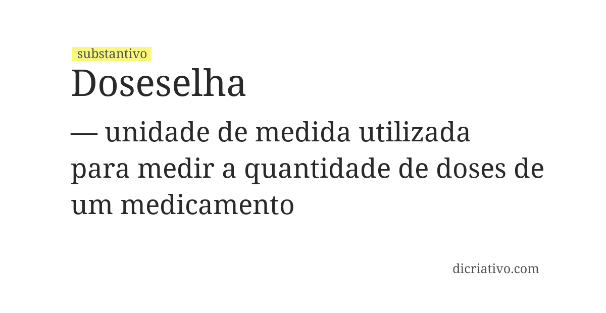 Significado de doseselha