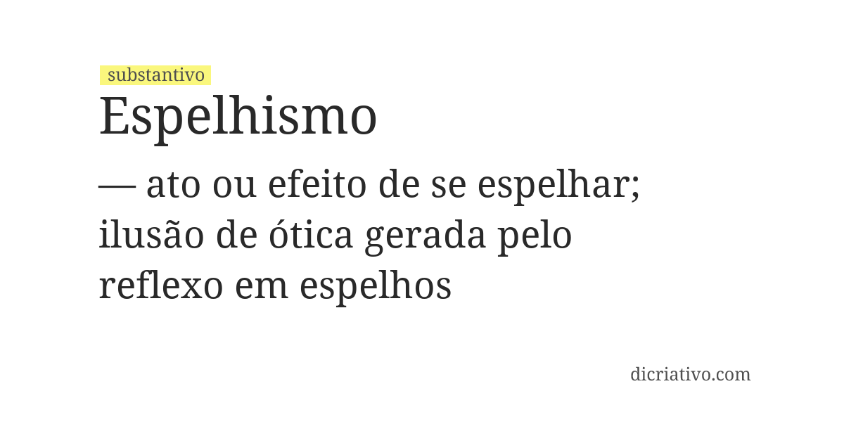 Significado de espelhismo