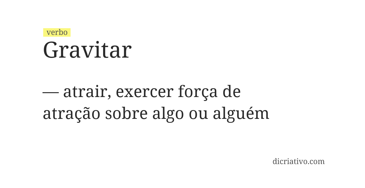 Significado de gravitar
