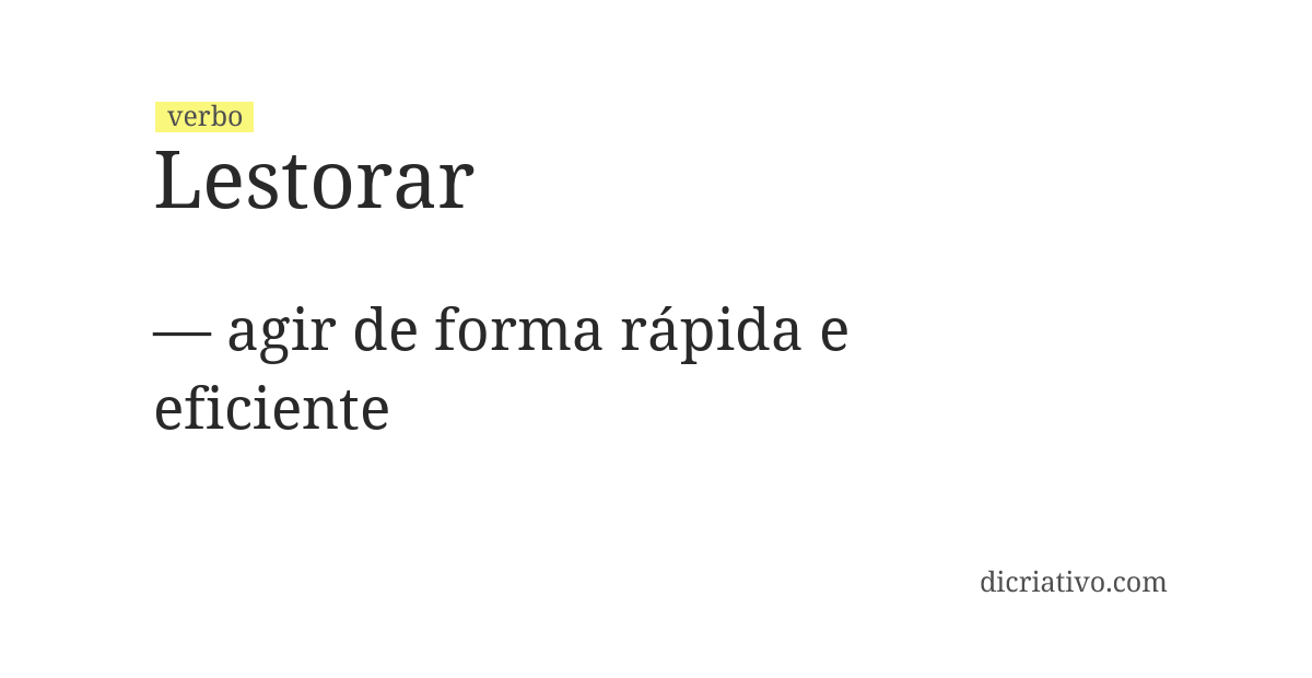 Significado de lestorar