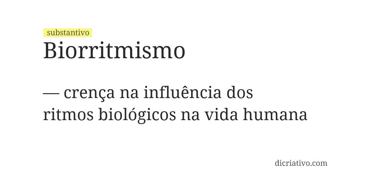 Significado de biorritmismo